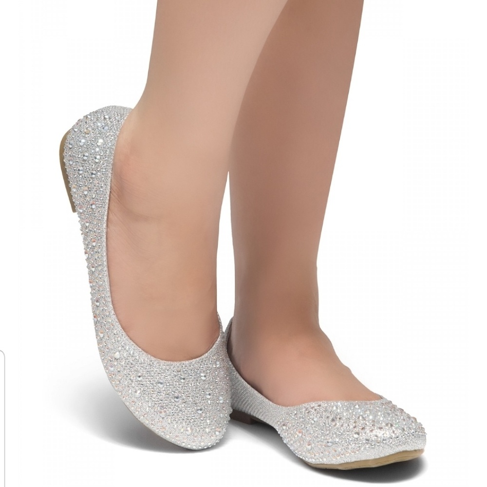 Jeweled embellished flats